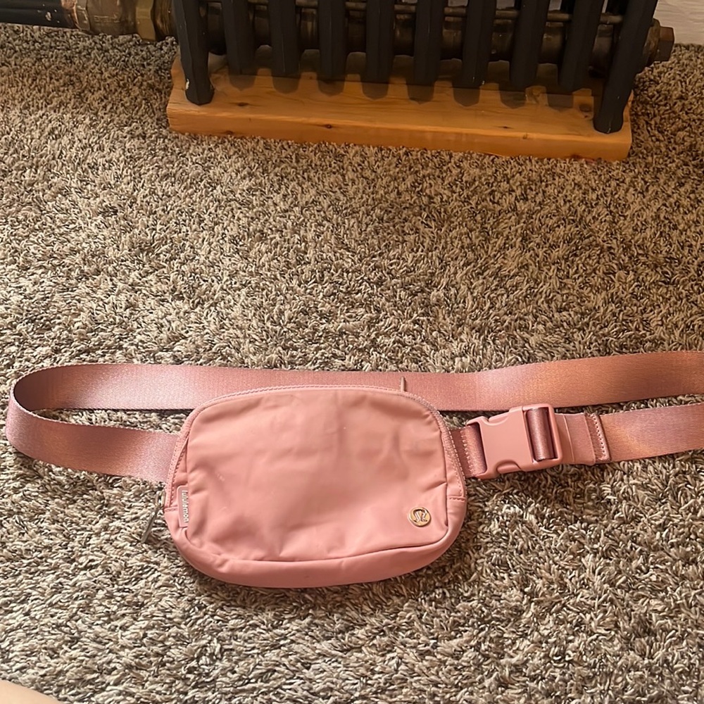 Pink lululemon belt bag